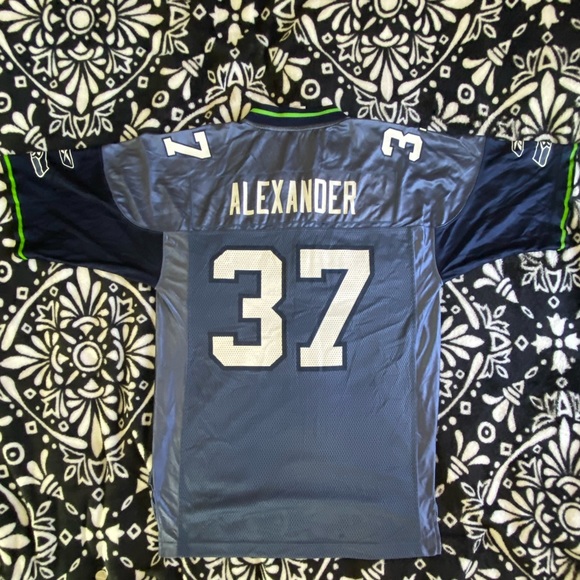 REEBOK NFL EQUIPMENT SEATTLE SEAHAWKS #37 SHAUN ALEXANDER JERSEY Size: MEDIUM - Picture 7 of 8